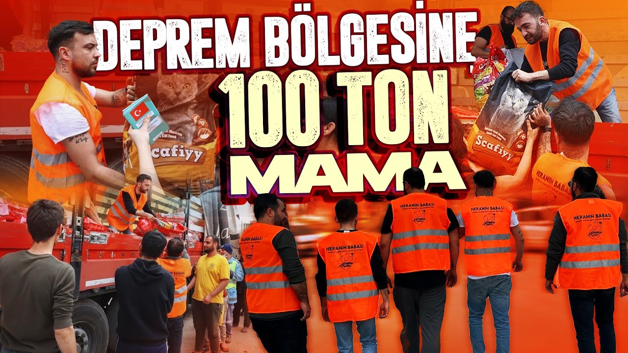 Depremde Tüm Bölgeyi Gezip 100 Ton Mama Dağıttık !