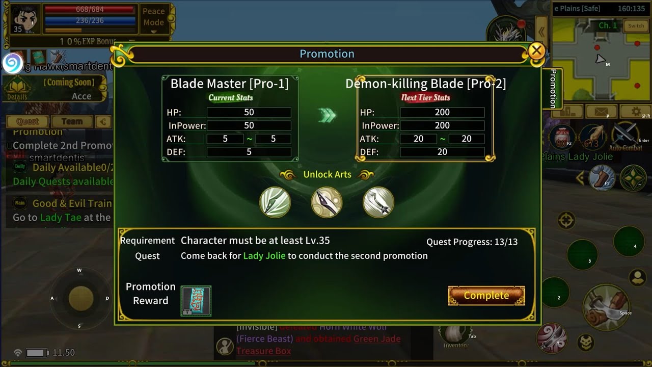 2nd Promotion Quest Good faction - Ruler of The Land YULGANG G2 (Mobile)