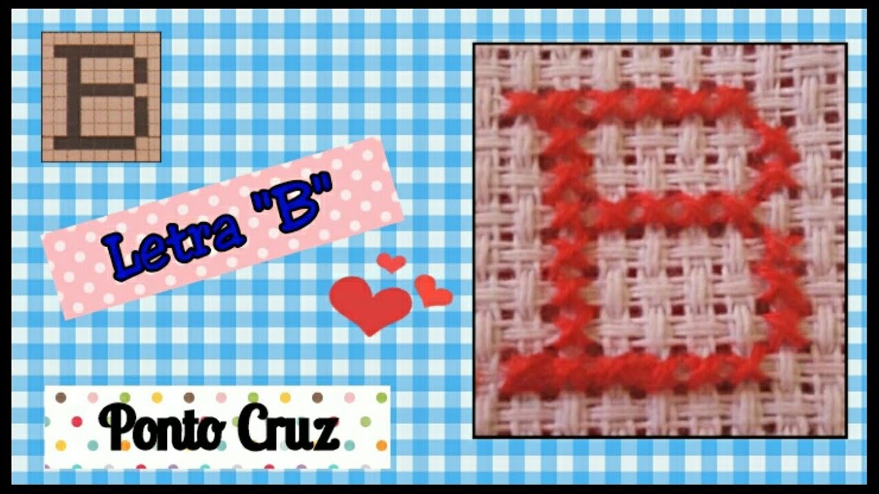Letra B - alfabeto ponto cruz