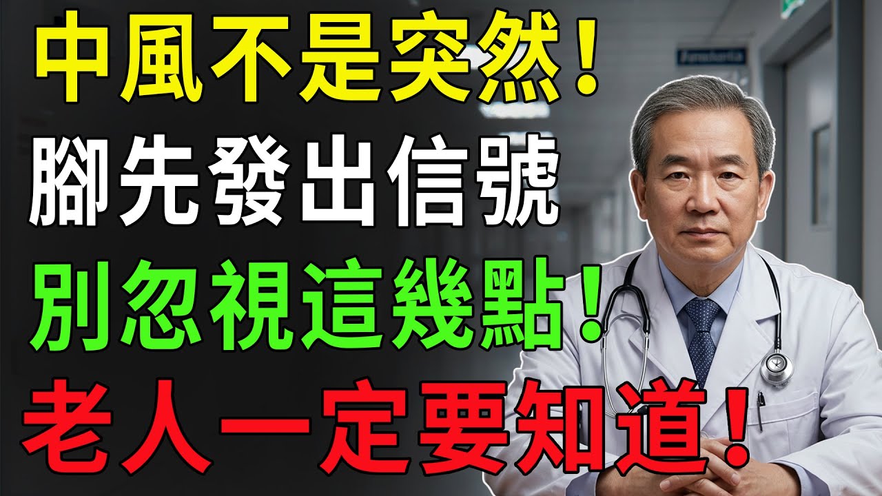 警告！60歲後腿出現這7個異常，小心是腦中風前兆，越早發現越能救命！