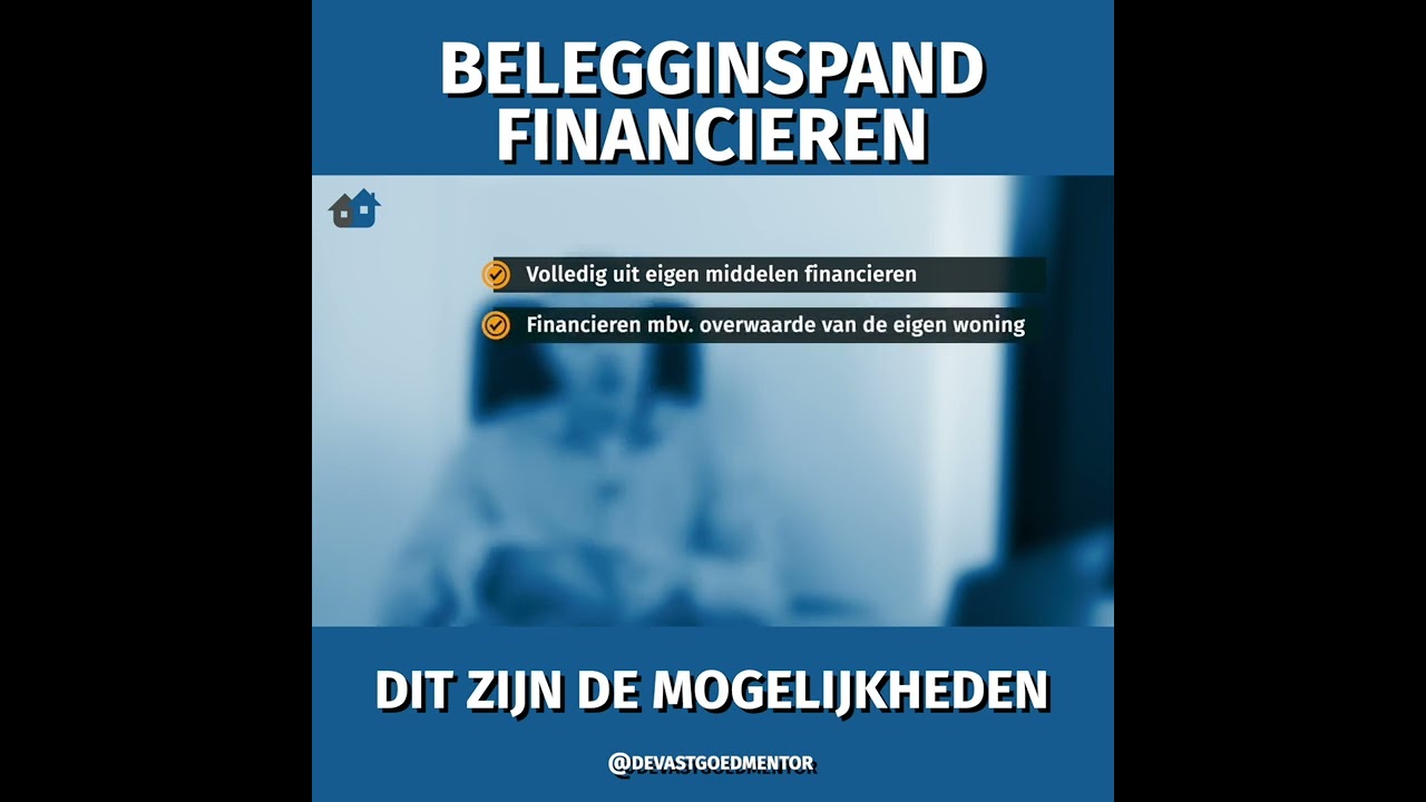 Hoe een beleggingspand financieren? #shorts