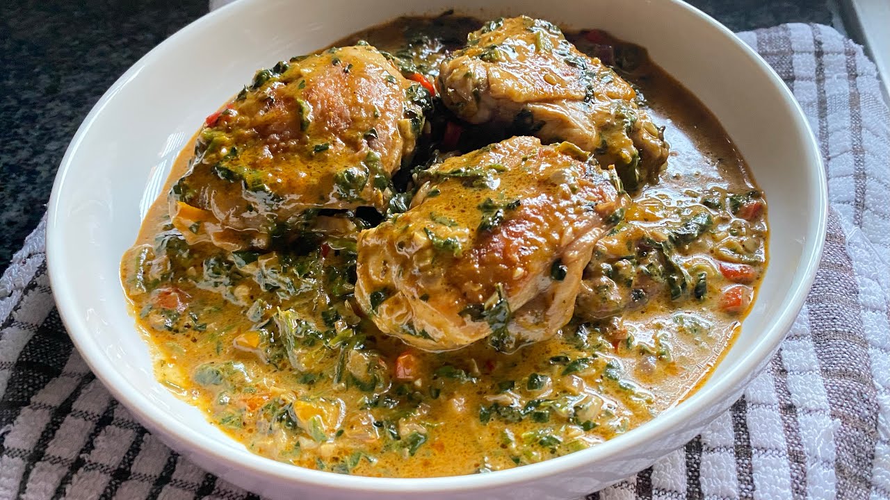 Cream chicken with spinach 