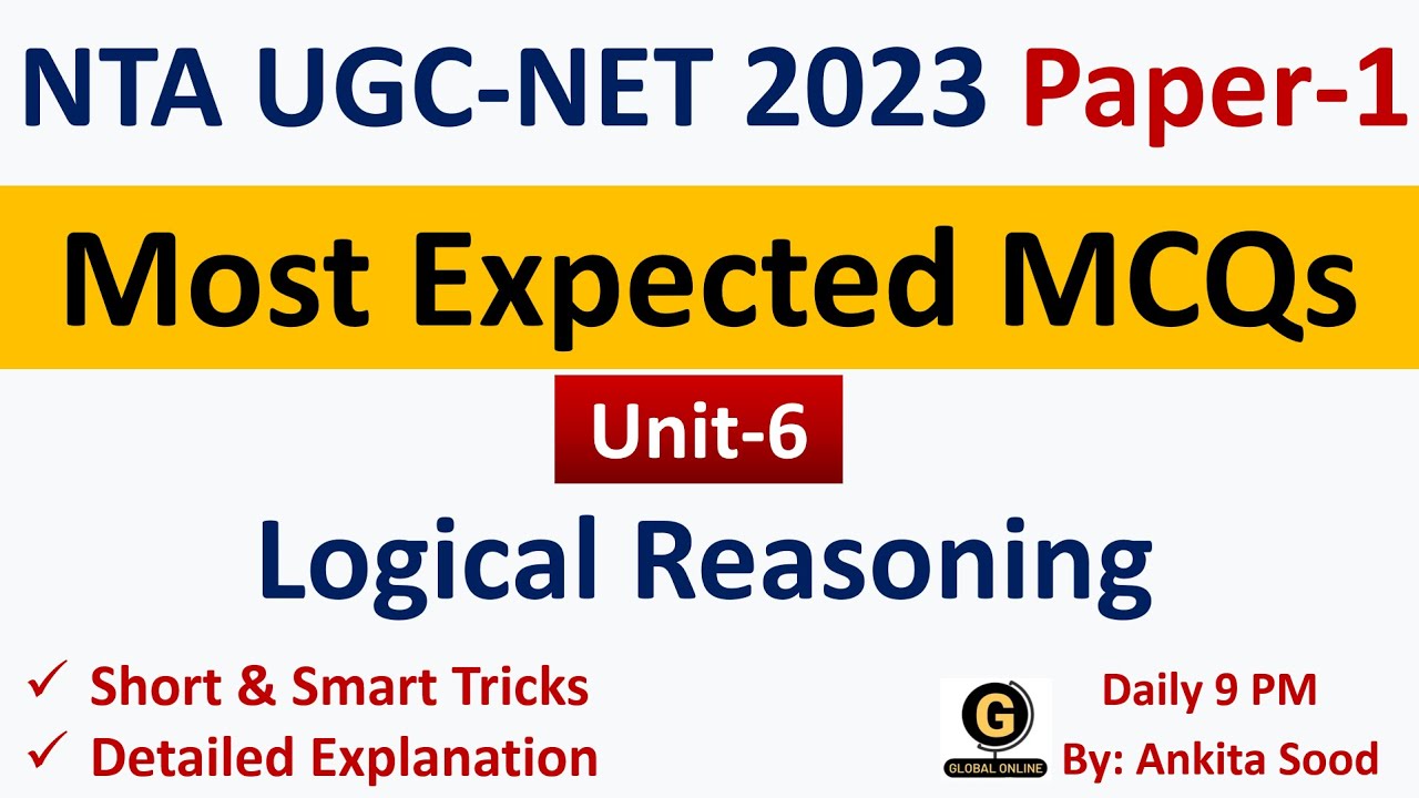 Mock Test on Logical Reasoning for UGC NET Paper 1 | Indian Logic MCQ for UGC NET 2023