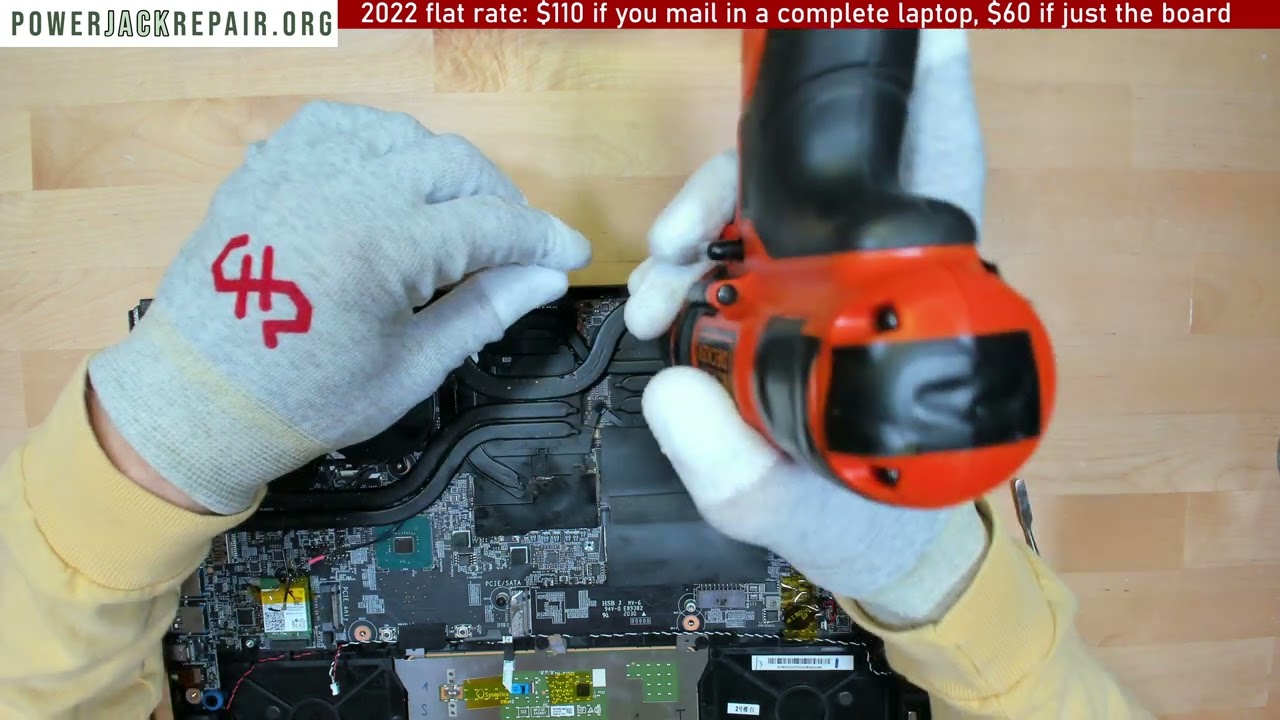 MSI GS66 Stealth MS-16v1 laptop charge port power jack repair fix charging connector replacement