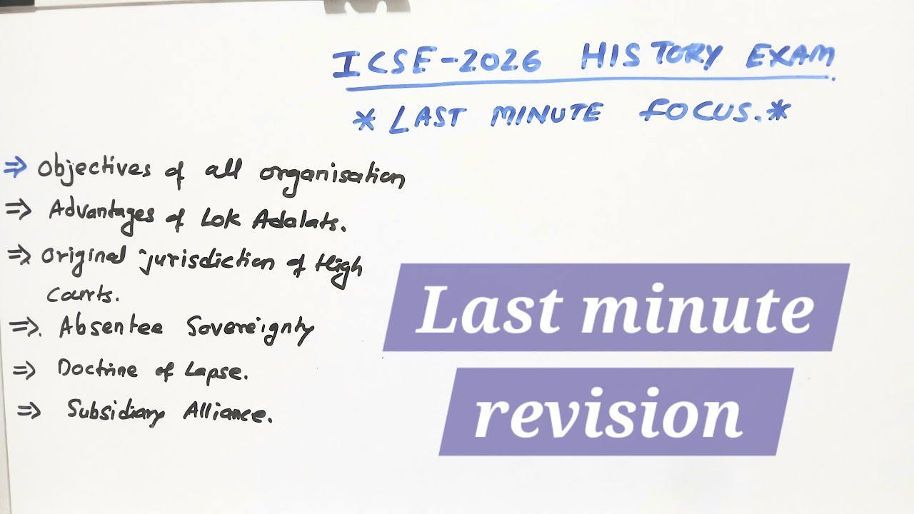 icse History Last minute revision | Moderator questions I #icse