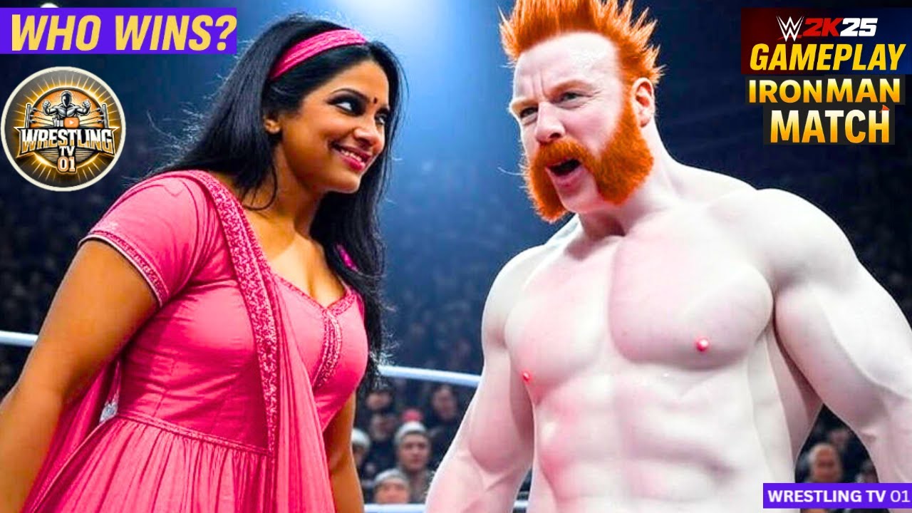 🔥WWE 2K25 – Бангладешская Дива Нусрат 🇧🇩 против Шеймуса🎮Геймплей матча Iron Man Intergender Match...