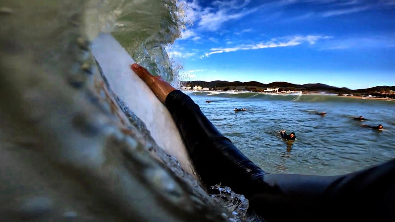 Surfing crowded Banzai (Santa Marinella)