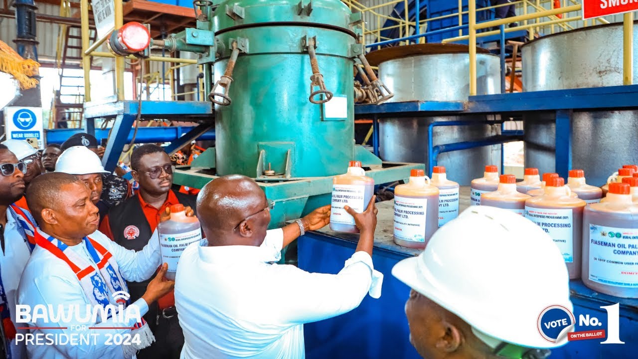 Dr. Bawumia Commissions Oil Palm Processing Company in Fiaseman