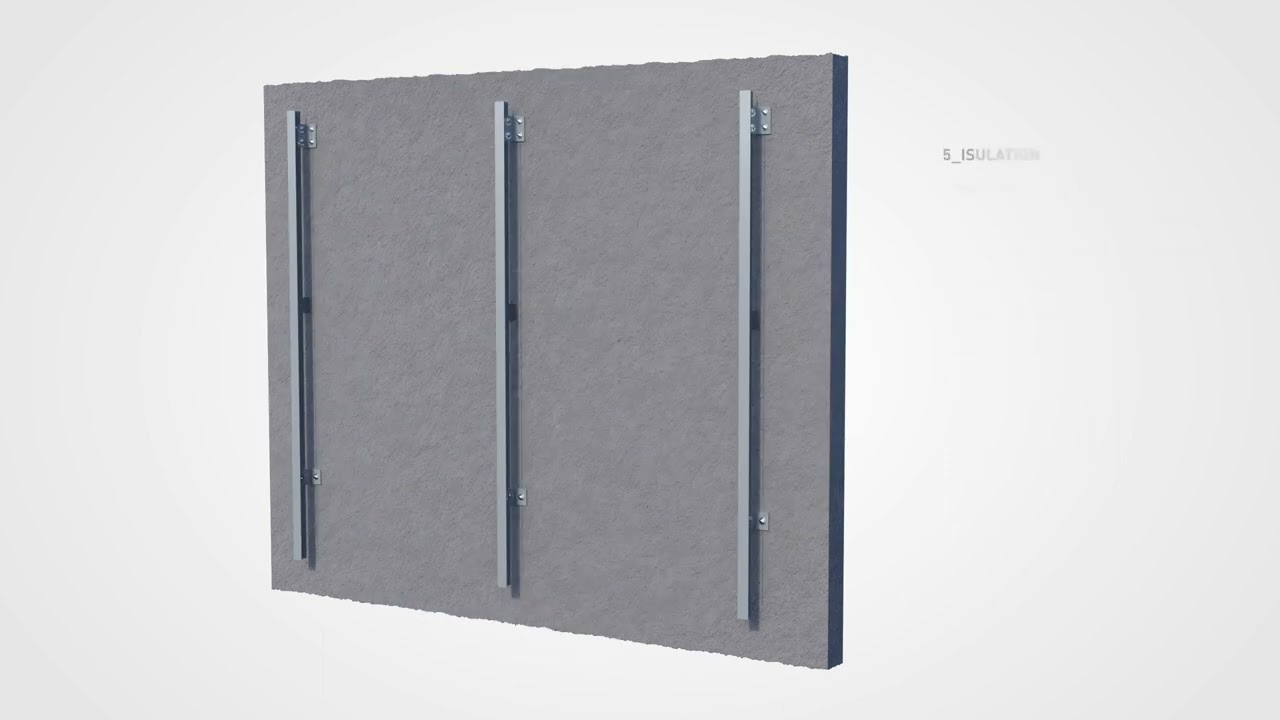 Installation of ceramic facade of the FK system