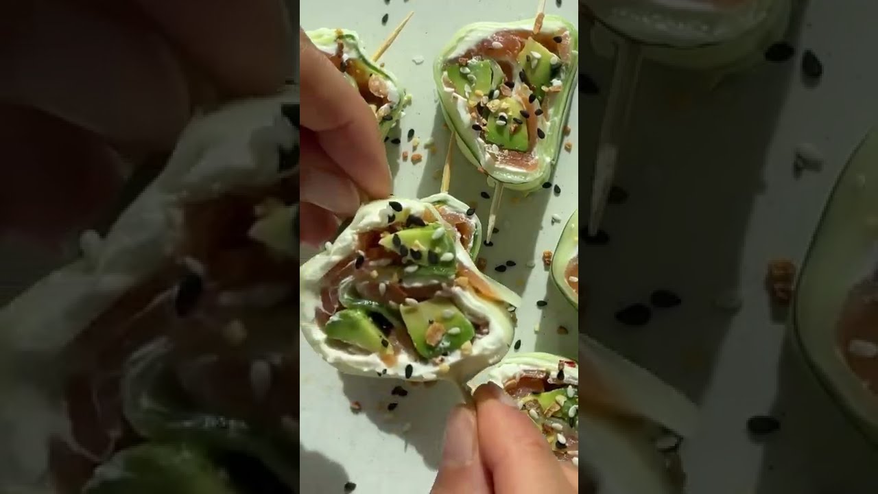 Cucumber Rolls Ups - these are a great healthy snack 🥒 🔥 RECIPE BELOW 👇🏾#52grams #foodstylist