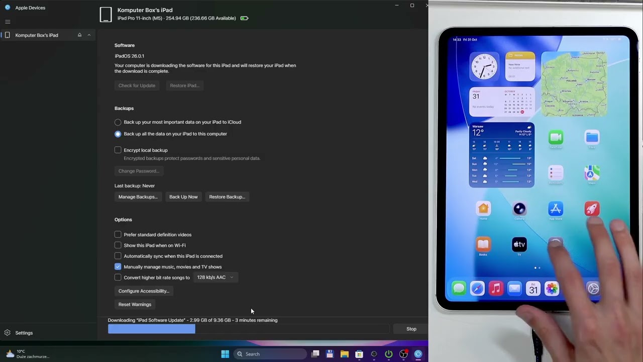 iPad Pro 11 (2025) - Apple Devices ile Fabrika Ayarlarına Sıfırlama