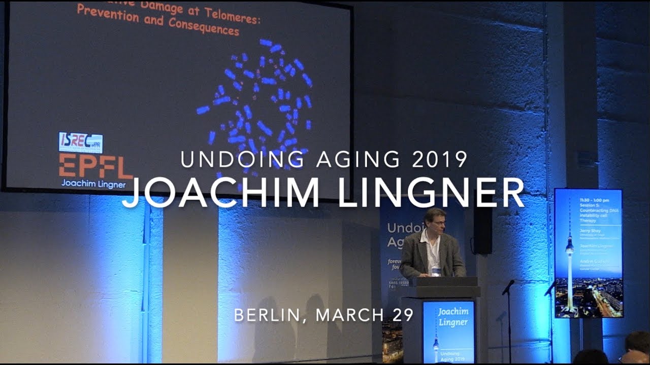 Joachim Lingner presenting at Undoing Aging 2019