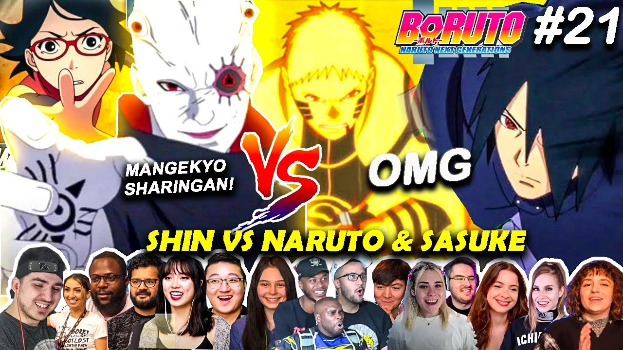 Саске и Наруто против Шина🔥Воссоединение команды 7 «Они сошли с ума»🤯BORUTO 21 Реакция на мэшап [...