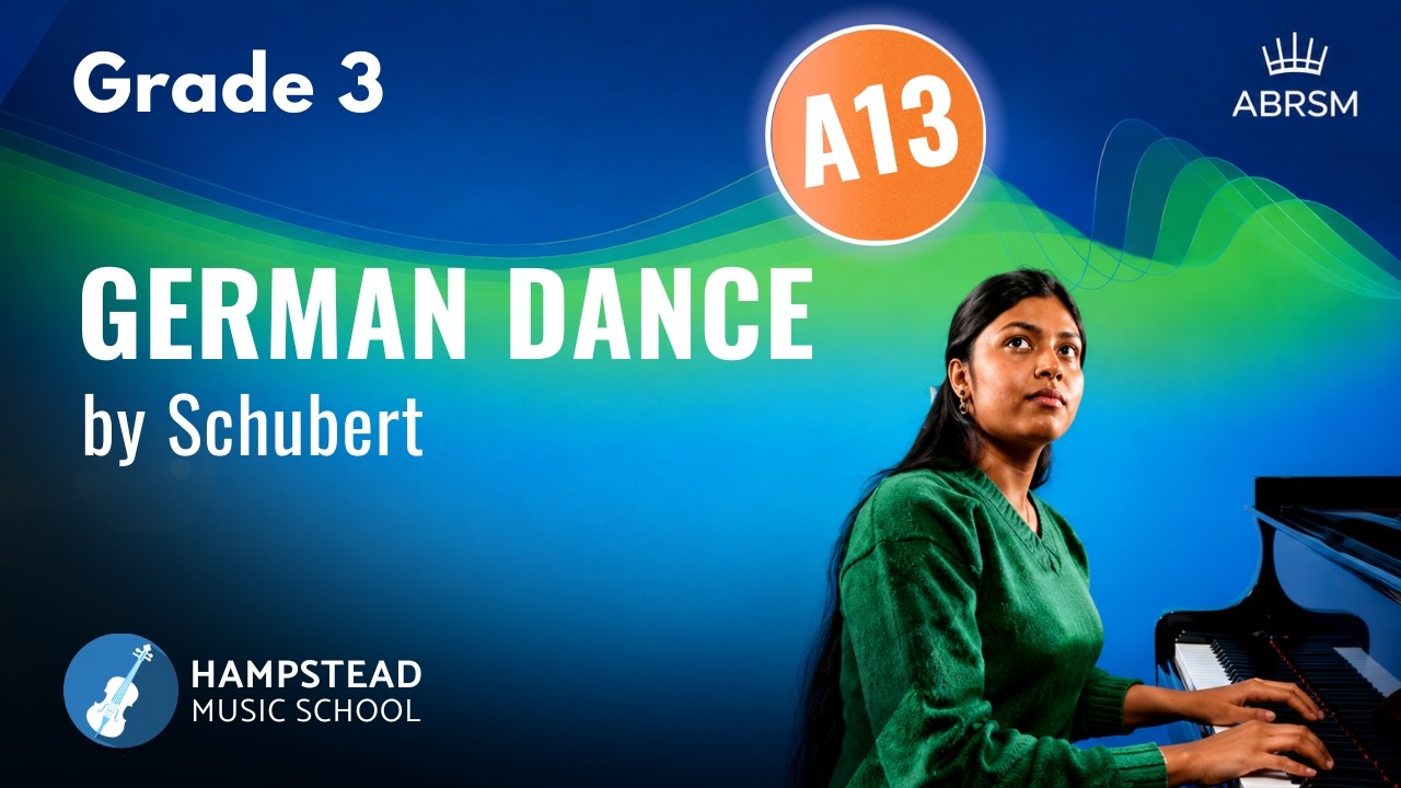 ABRSM 2027-2028 Piano Grade 3 Exam Piece - German Dance in A by Schubert