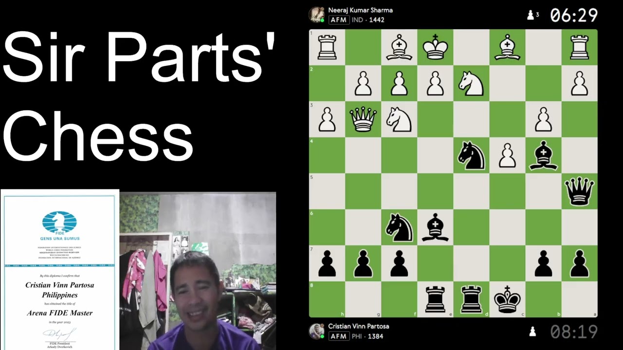 Budapest Gambit Madness! AFM Sir Parts vs AFM from India | Rapid Chess