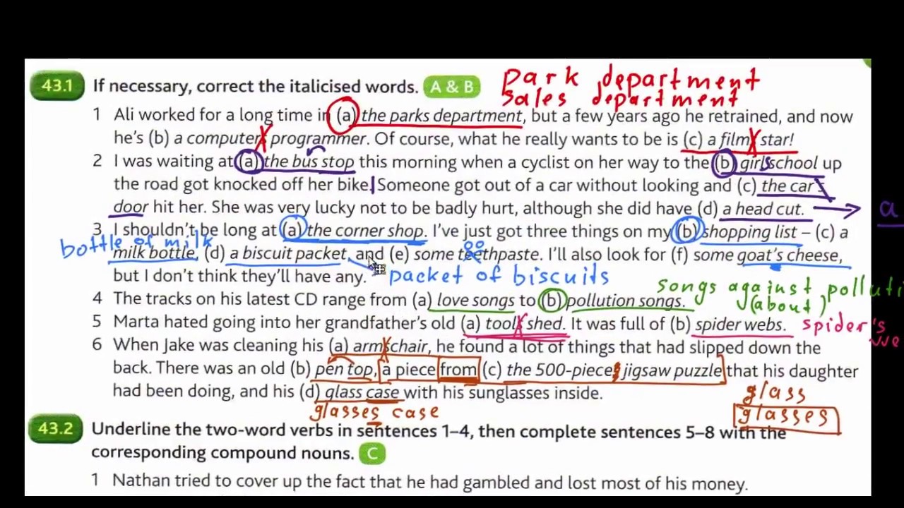Advanced Grammar in Use | Unit 43-1 | compound nouns