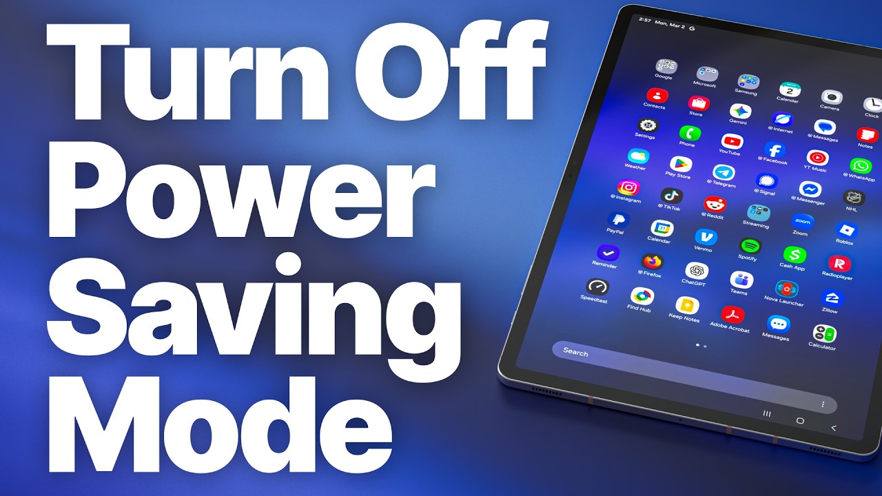 How to Disable Battery Saver / Power Saving Mode on Android Tablet