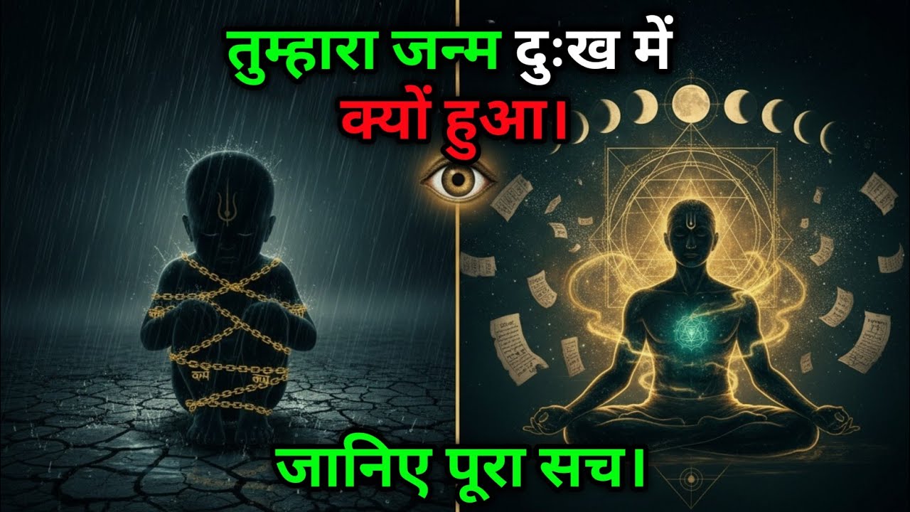 क्यों कुछ लोग दुख में जन्मते हैं? वेद-उपनिषदों का गुप्त नियम (Karma + ऋत का रहस्य)