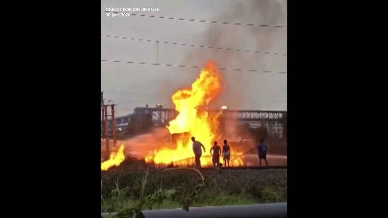 SCENES At least 20 people injured in a fire at petrochemical plant in India