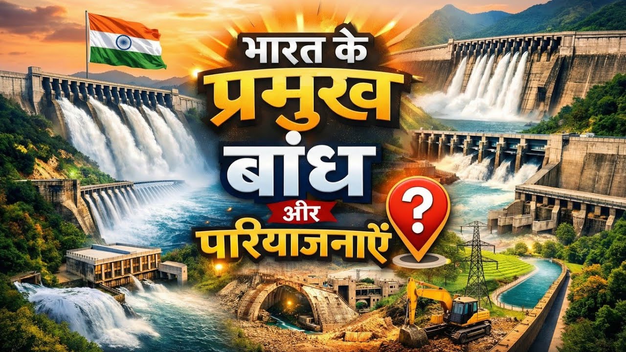 भारत के प्रमुख बाँध और परियोजनाएँ | Complete Indian Dams & River Valley Projects | Geography