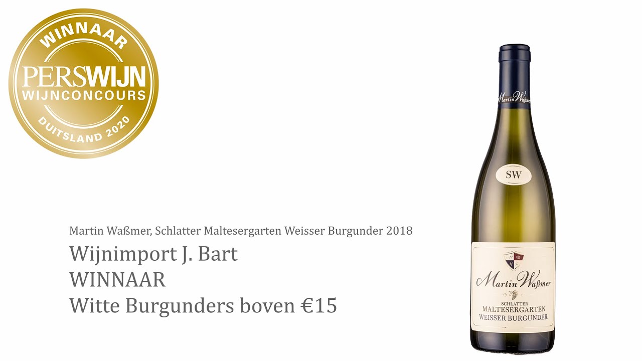 WINNAAR - Witte Burgunders boven &euro;15: Martin Wa&szlig;mer, Schlatter Maltesergarten Weisser Burgunder 2018