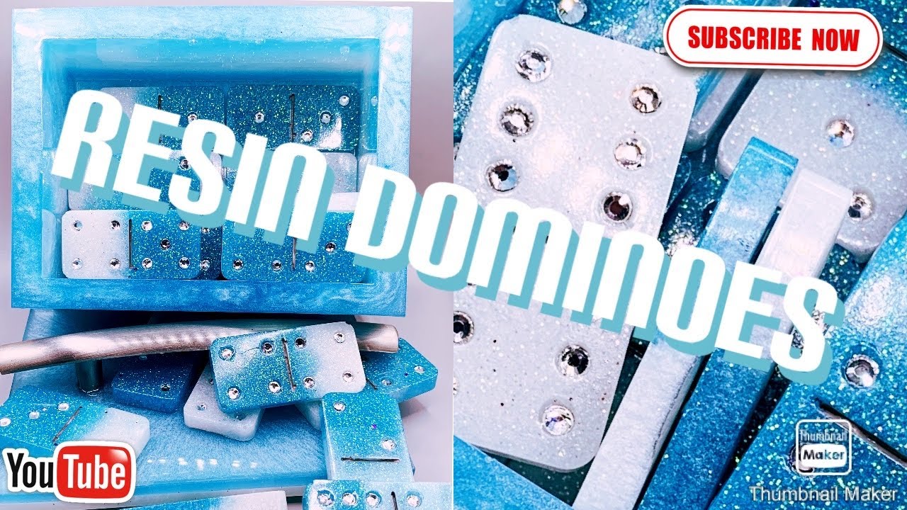 Resin Dominoes Start to Finish || Rhinestone Accents