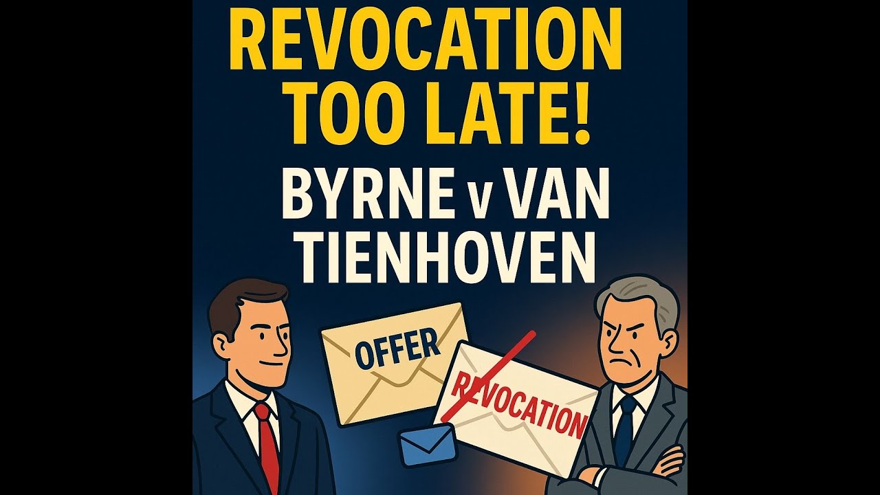 Byrne and Company versus Van Tienhoven 1880 | Revocation Must Be Communicated