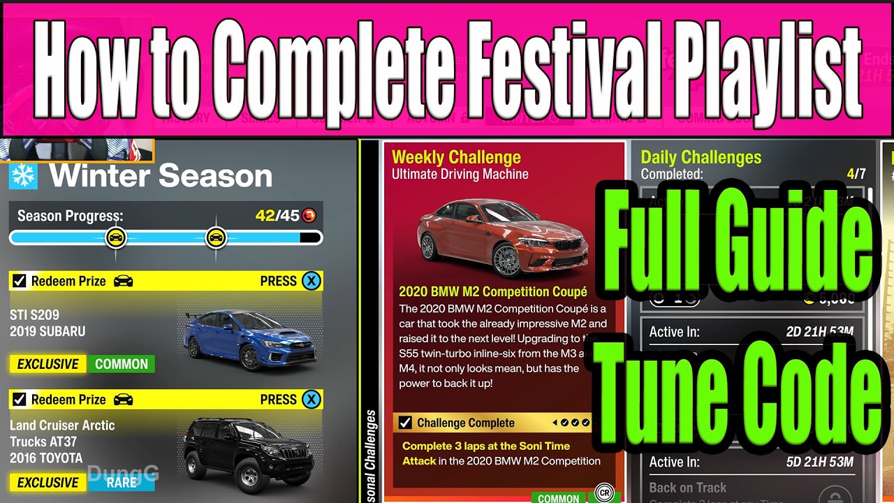 Forza Horizon 6 How to Complete Festival Playlist Winter Season Series 1 Full Guide, Tune Code