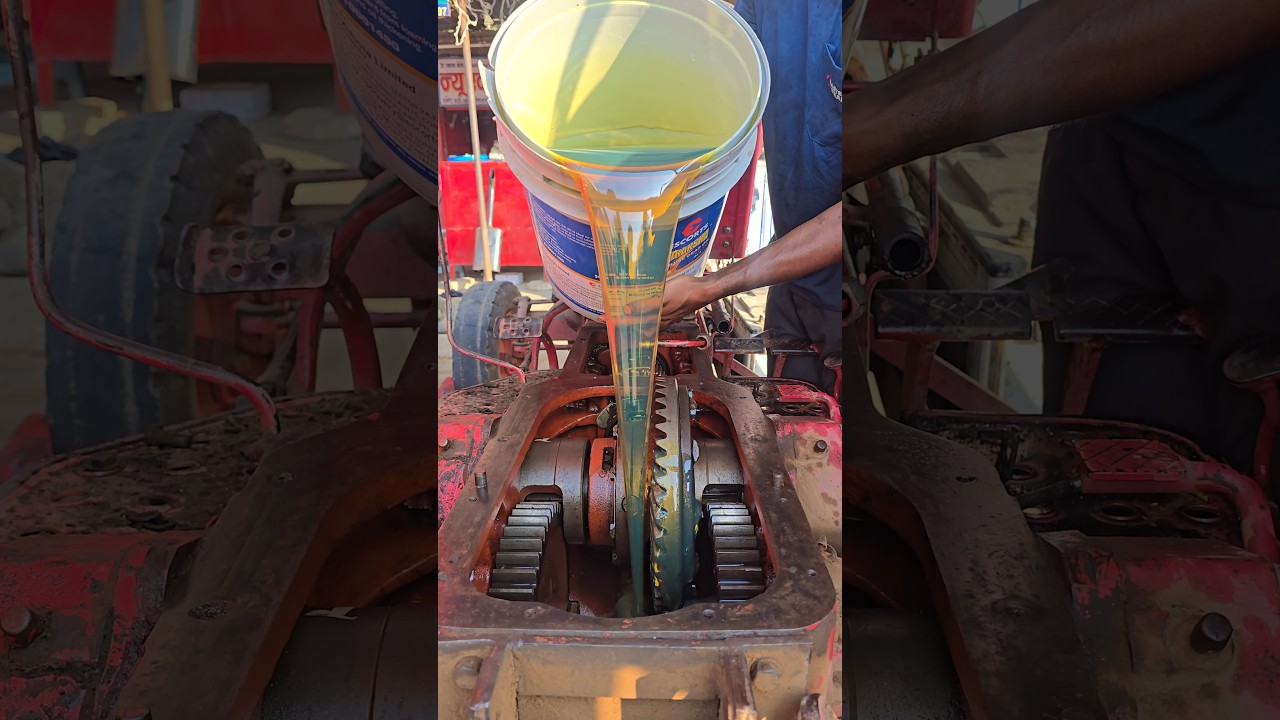 Gearbox genuine servicing oil ! 🚜😊