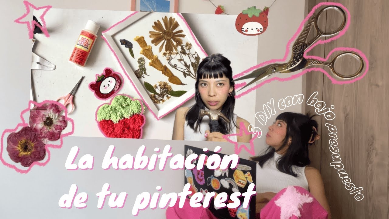 3 DIY para decorar tu habitación /Tutorial - manualidades / arcilla - pompones - flores secas