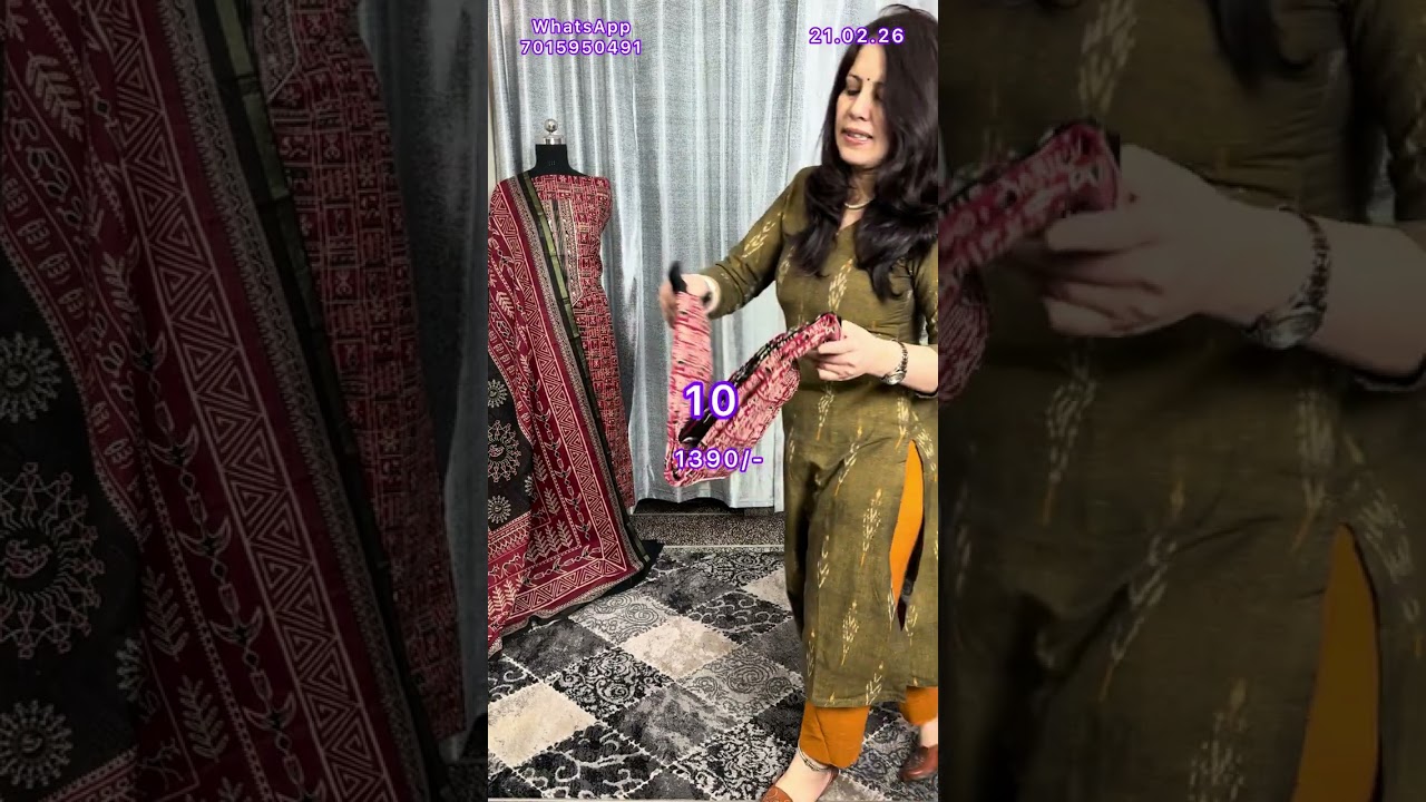 21.02.26🌸Pure Cotton Warli Art Suits & Bhagalpuri Silk Suits 🌸
