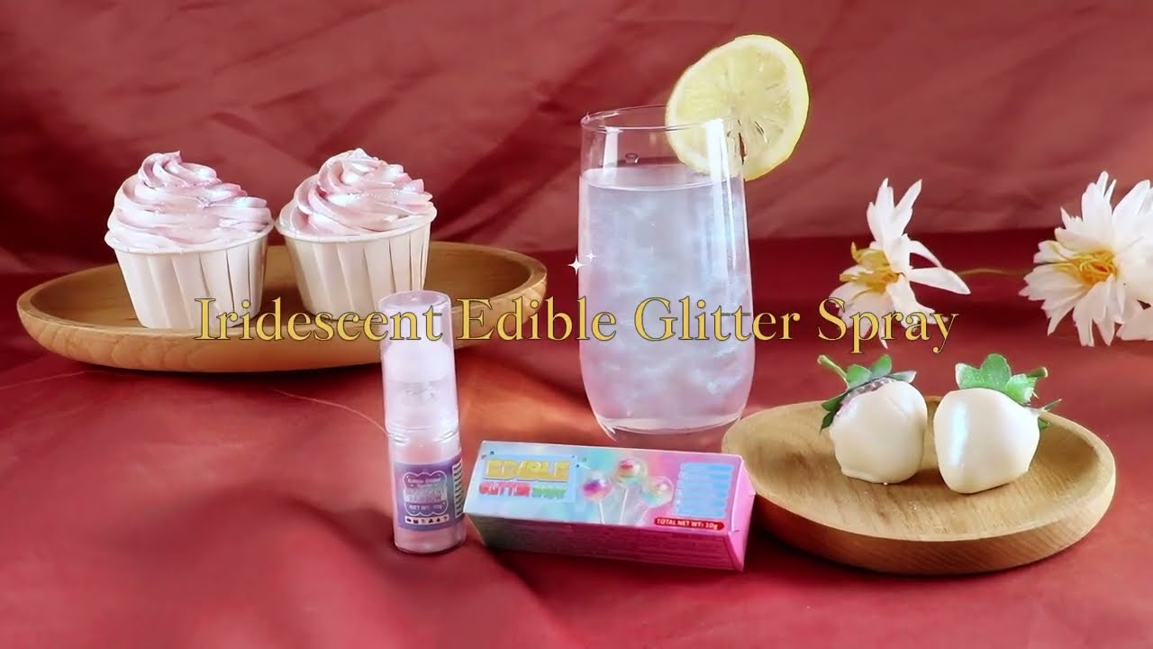 Iridescent Rainbow Edible Glitter Spray｜The Healing Magic of Dessert Coloring 🌈