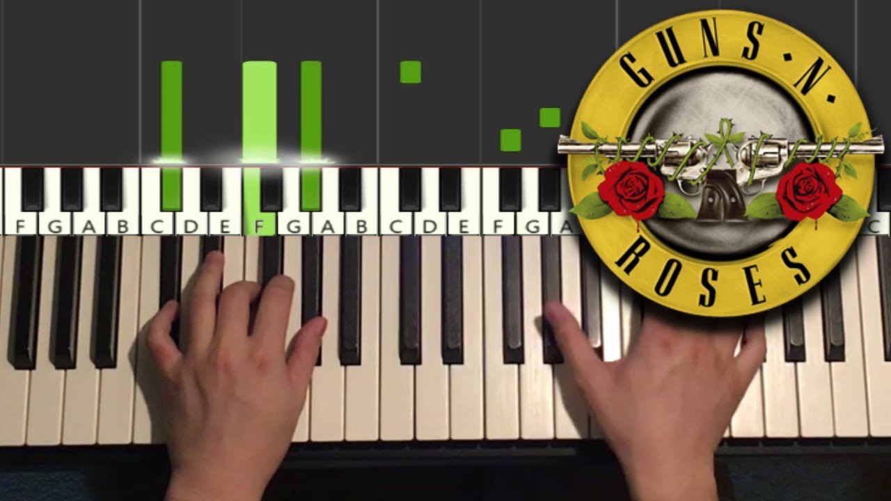 Guns N' Roses - Sweet Child O' Mine (Piano Tutorial Lesson)