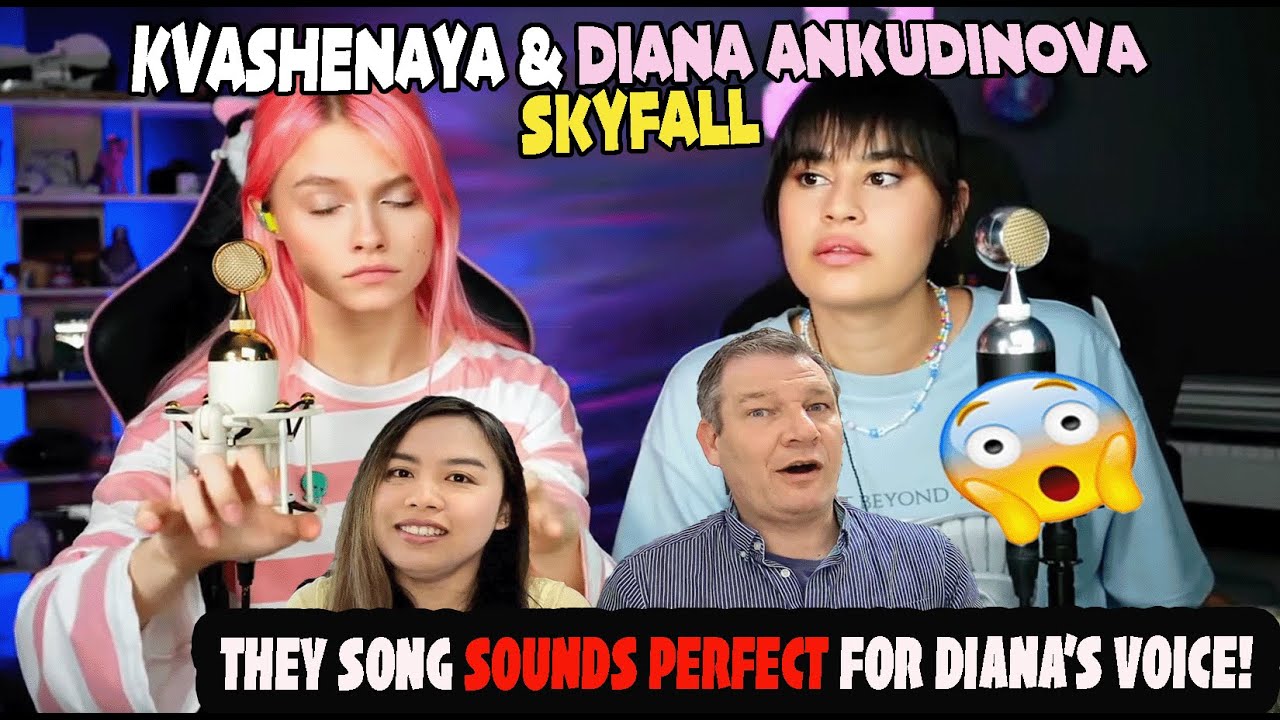 Diana Ankudinova & Kvashenaya - SKYFALL- cover | Couple REACTION !