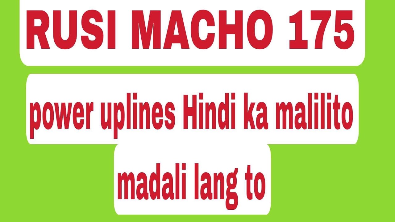 Rusi macho 175 power uplines 1relay setup
