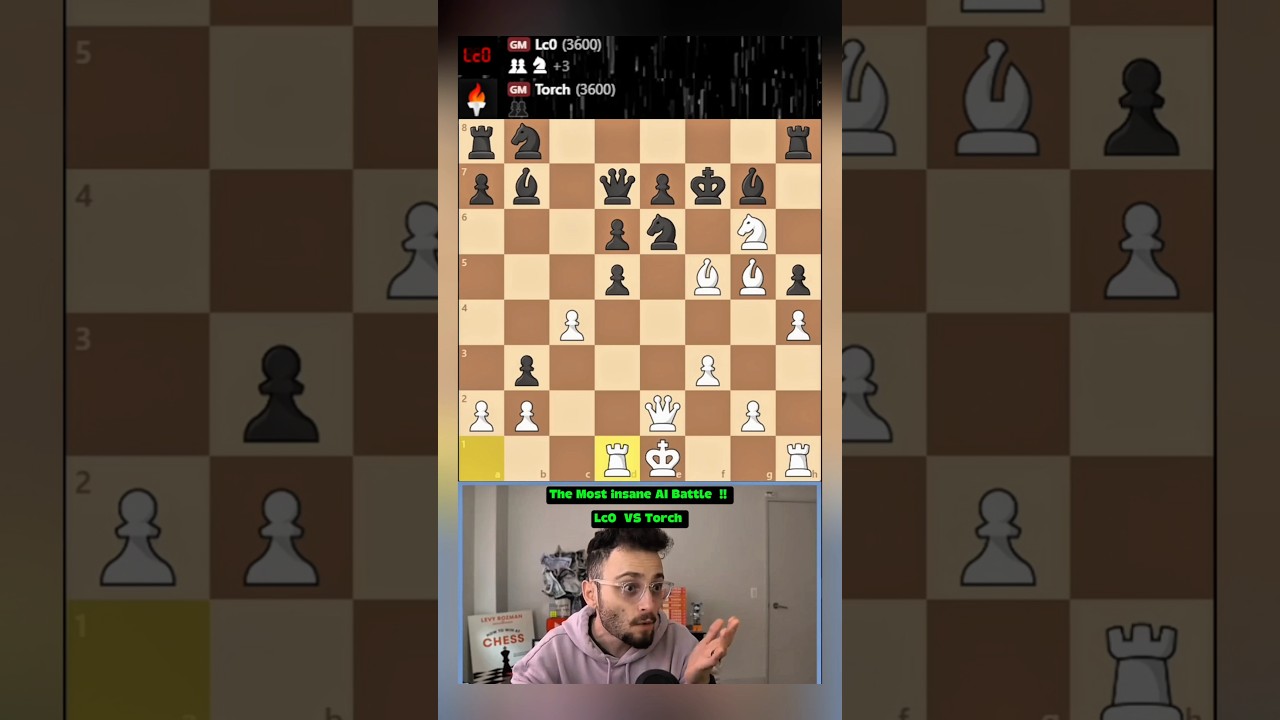 Самая безумная битва ИИ: Lc0 против Torch. #chess #gothamchess
