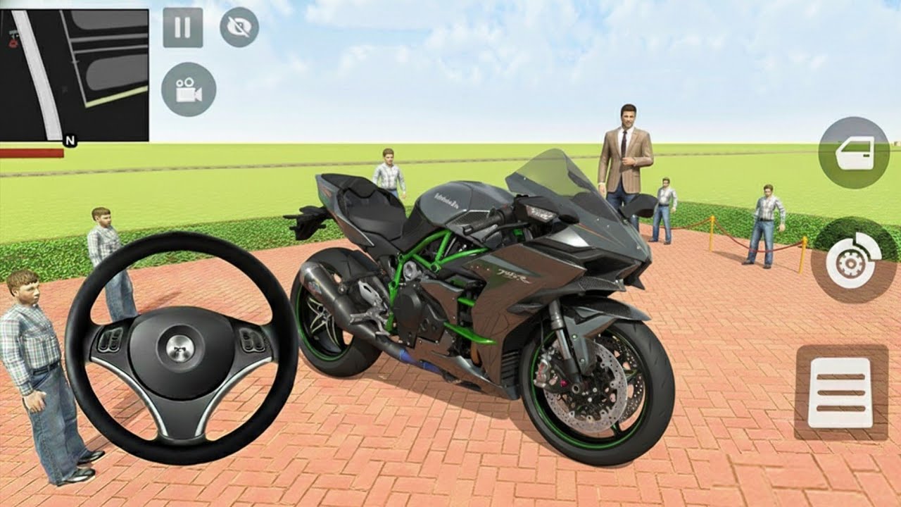 Indian Thift Auto Simulator | Indian showroom purchase Kawasaki H2r Backyardi - Android Gameplay