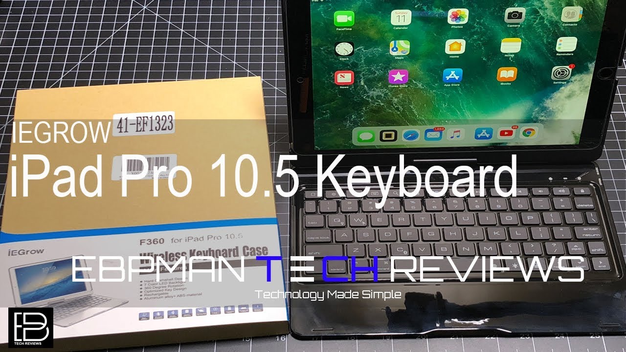 Apple iPad Pro 10.5 Bluetooth Clamshell Keyboard Case with Backlit Keys