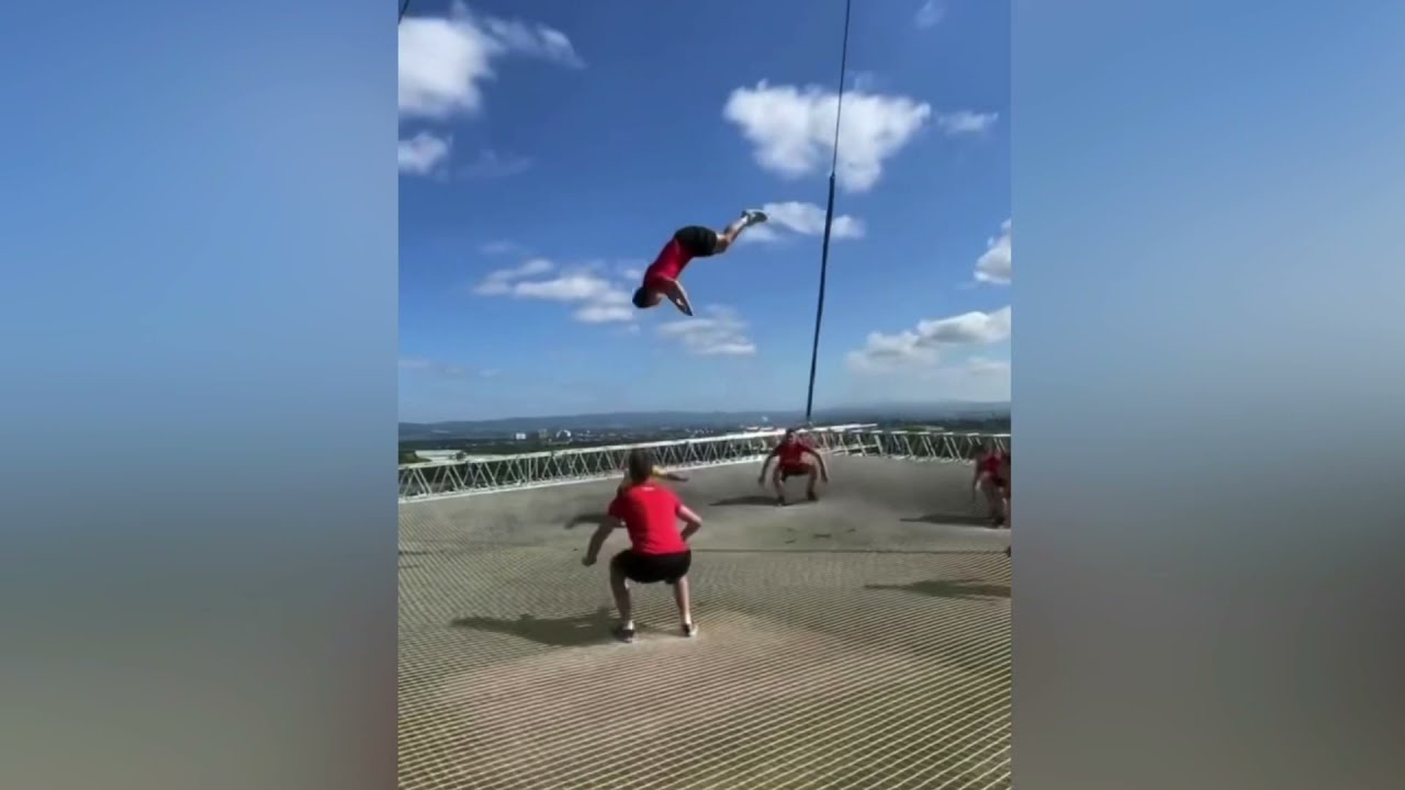 World Record Worlds Biggest Trampoline *12 x 12 METERS*