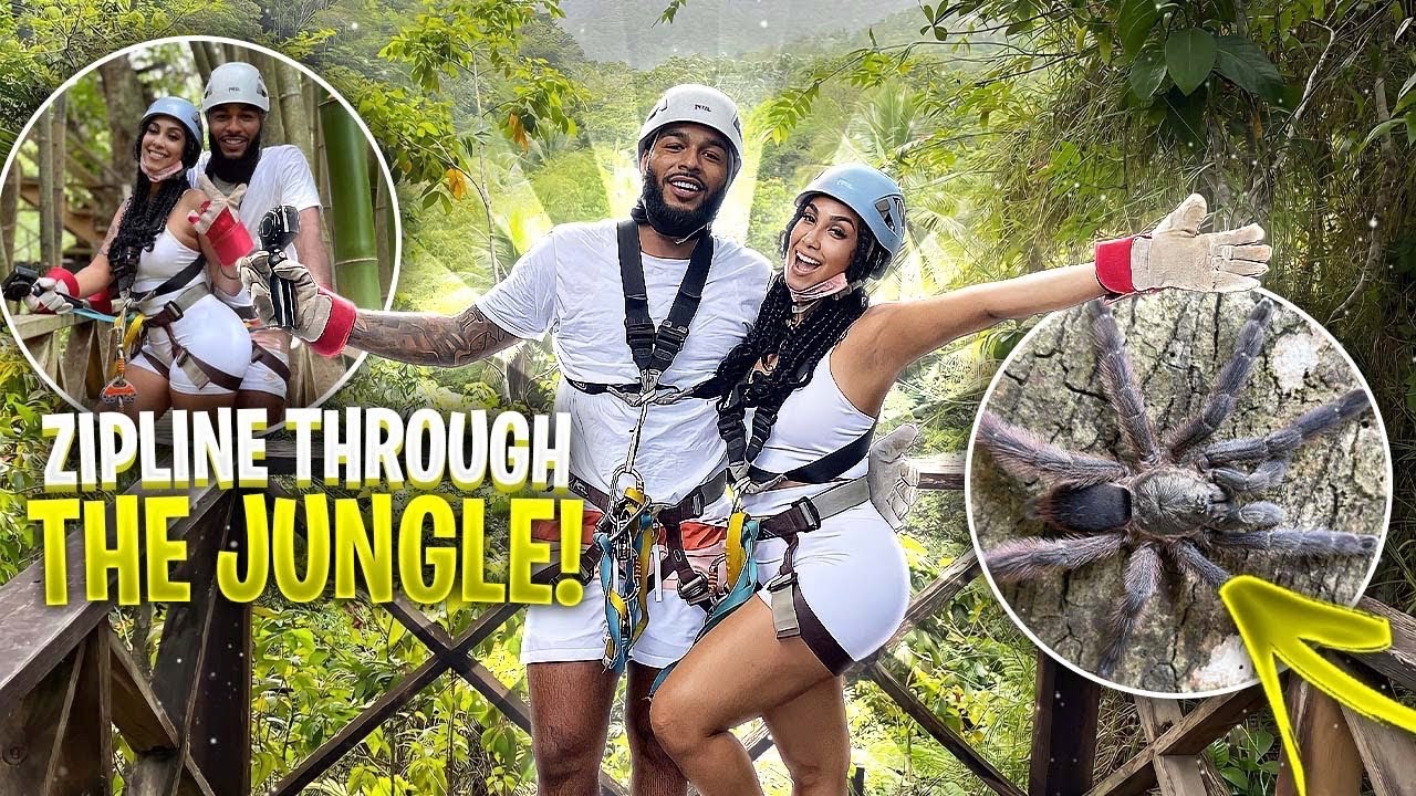 NEVER THOUGHT WE’D DO THIS 😳 (ZIPLINING THROUGH THE JUNGLE) BAECATION DAY 3