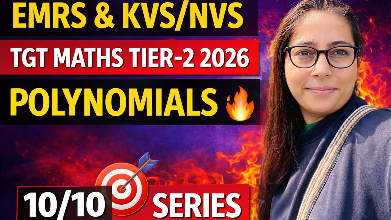 POLYNOMIALS 🔥|10 MOST IMPORTANT IMPORTANT MCQ's 🎯|PRACTICE SET -3 |EMRS & KVS / NVS TGT MATHS TIER-2
