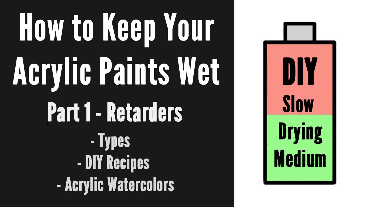 REUPLOAD How to Keep Your Acrylic Paints Wet - Retarders