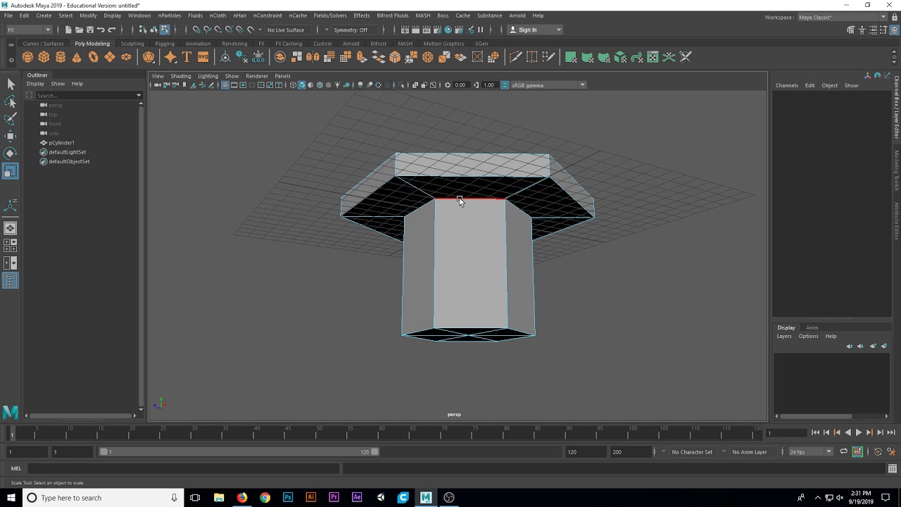 Maya Modeling Basics - Table and Fork