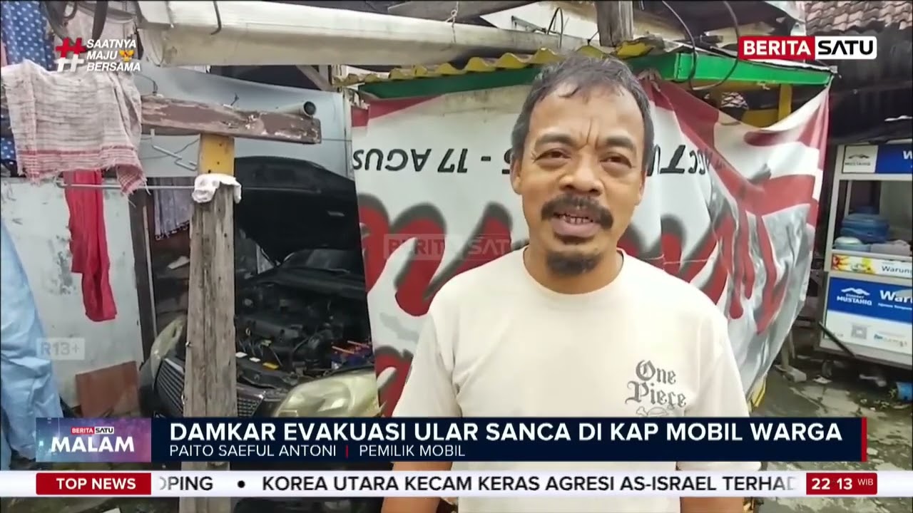 Warga di Surabaya Kaget Temukan Ular Sanca 3 Meter di Kap Mobil #Beritasatu