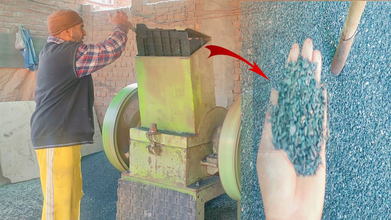 Plastic crushing Making plastic granules machine process of factory small business