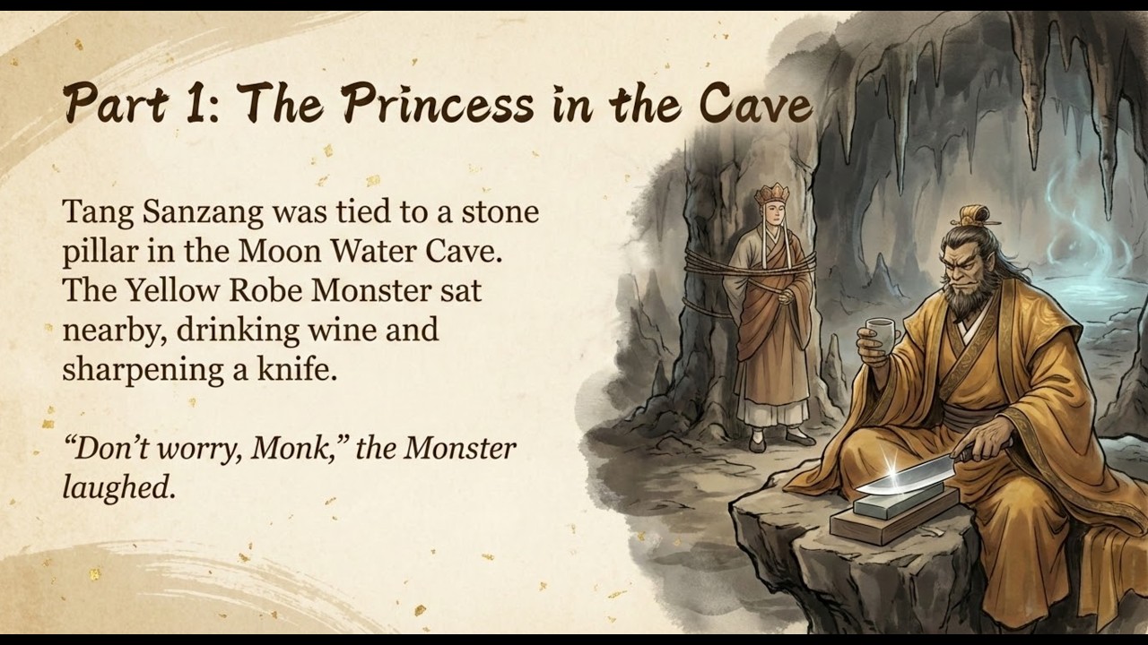 Episode 16 - The Yellow Robe Monster - Journey To The West | Learn English by Classic Story | 西遊記