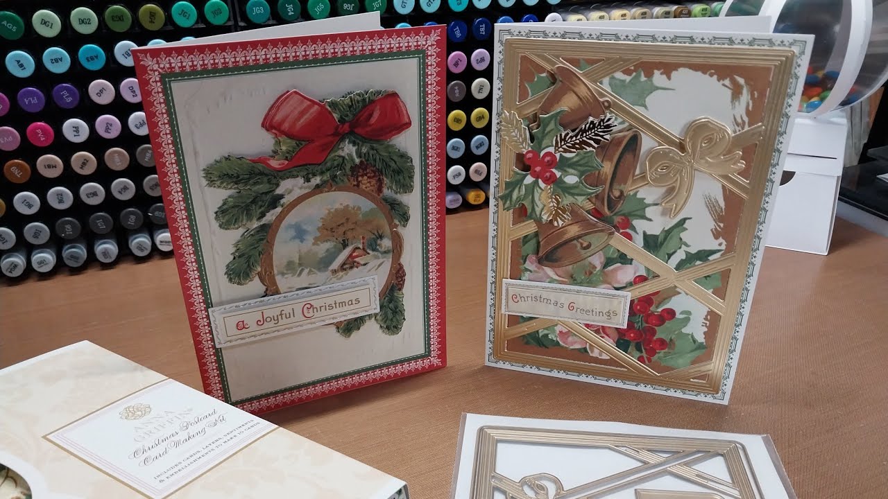 Anna Griffin Harlequin bow dies and Christmas postcard card making kit, let's make it ♥️ 