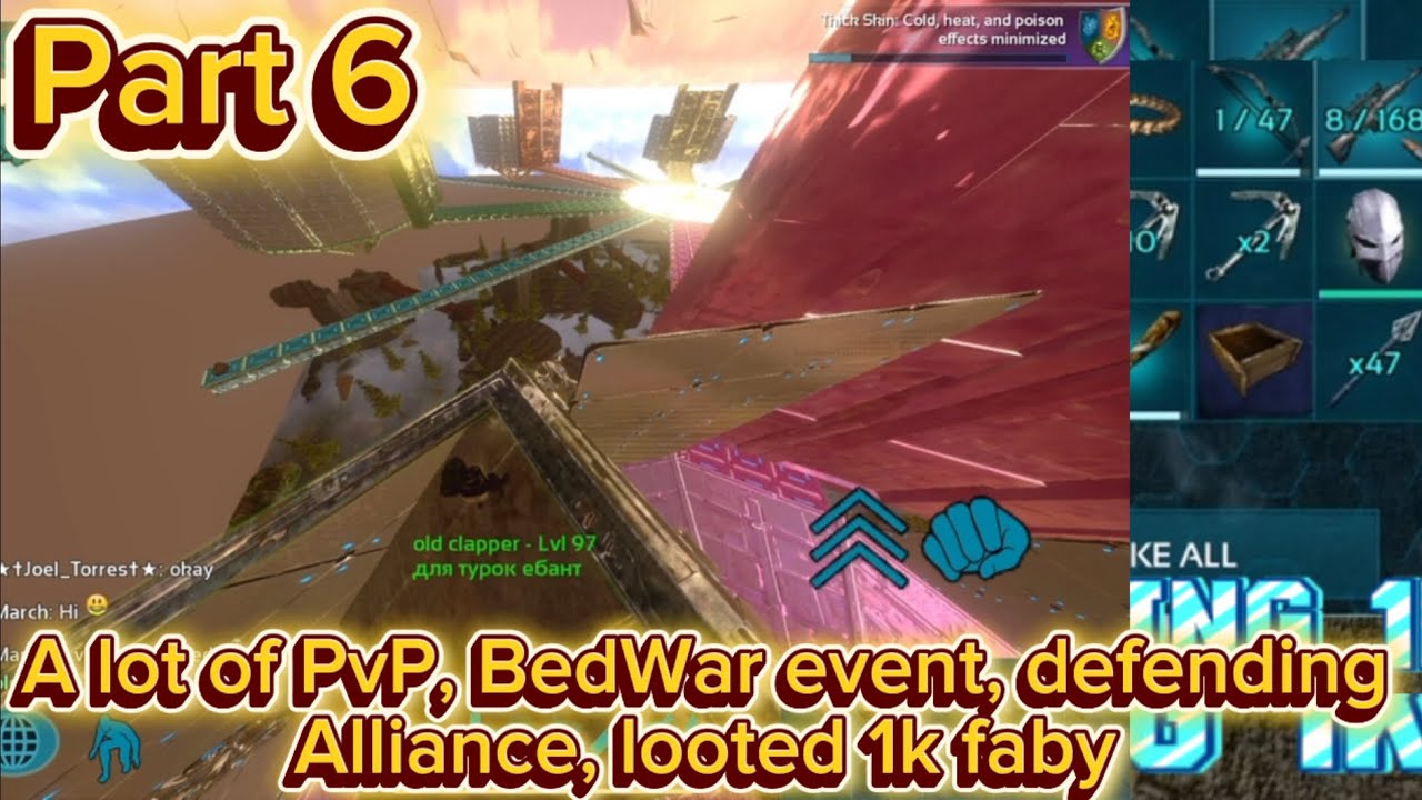 Part 6: A lot of PvP, BedWar event, Defending Ally,looted 1K Faby | My Way To Alpha On Iron Valley