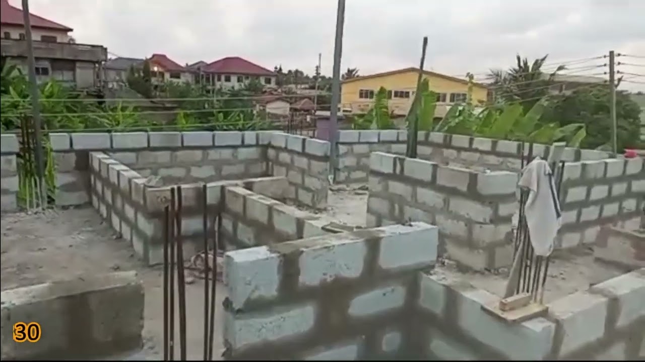 Building in Ghana | Ep-17 | Mr.  James Project | First Floor Super Structure | #brightandclara