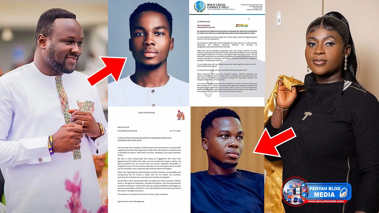 Ei, asɛm aba! Pastor Elvis of Alpha Hour to sue Bongo Ideas for defamation; Esther Smith speaks
